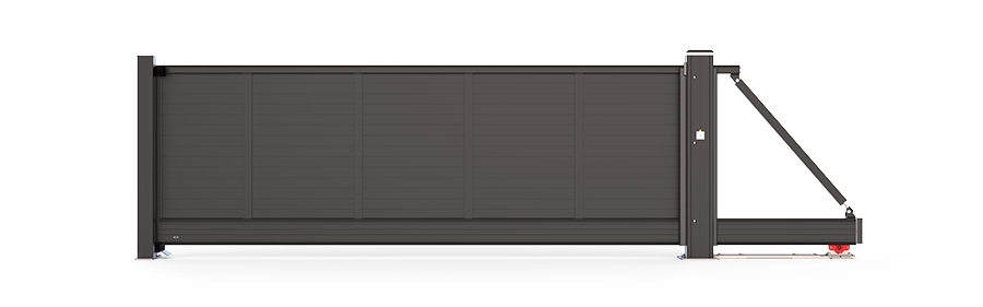 Schuifpoort Aluminium DESIGN Plank Horizontaal 100